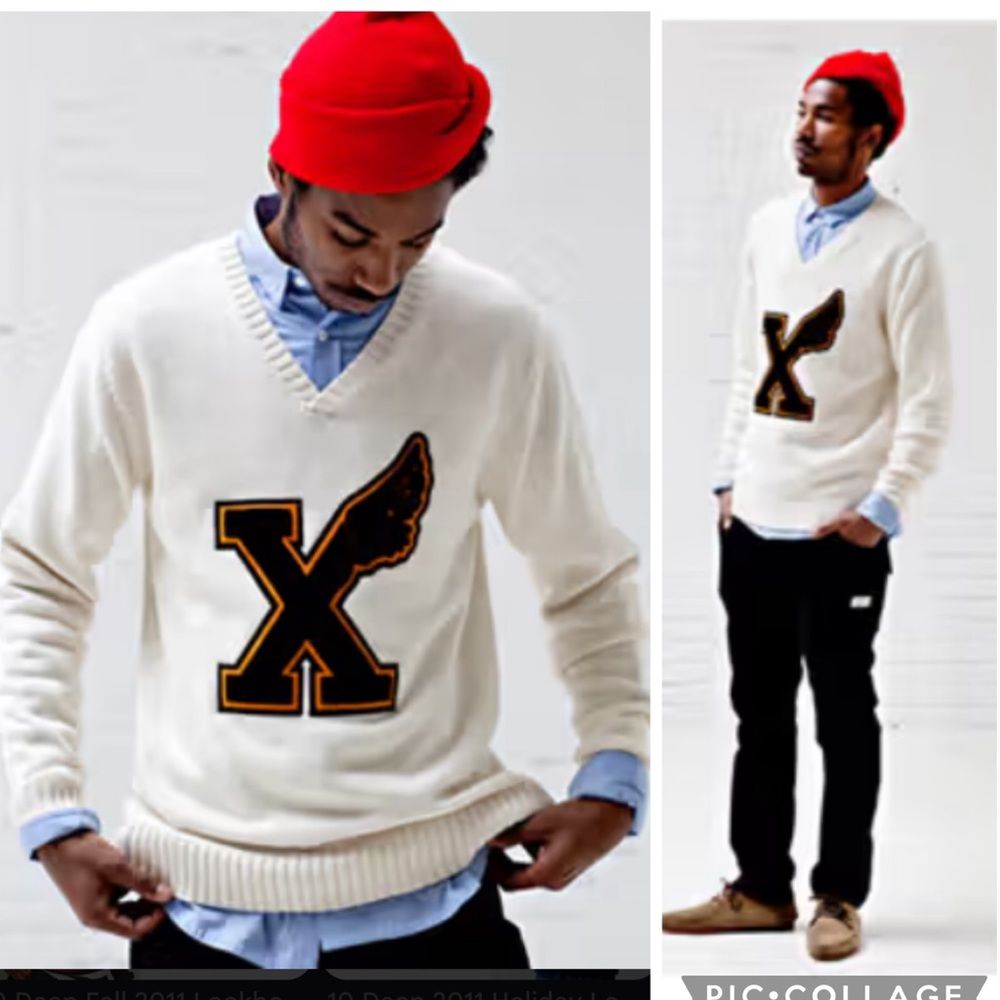 10.Deep Victory Capsule Collection V-Neck Sweater 100% Cotton Pullover 2XL NWT